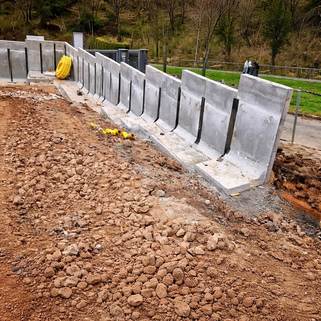 Verlegte Drainage