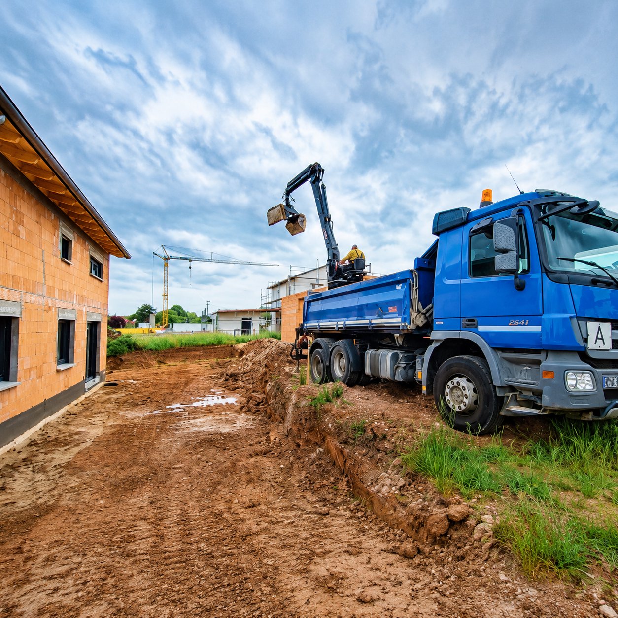 Erdarbeiten mit dem Bagger